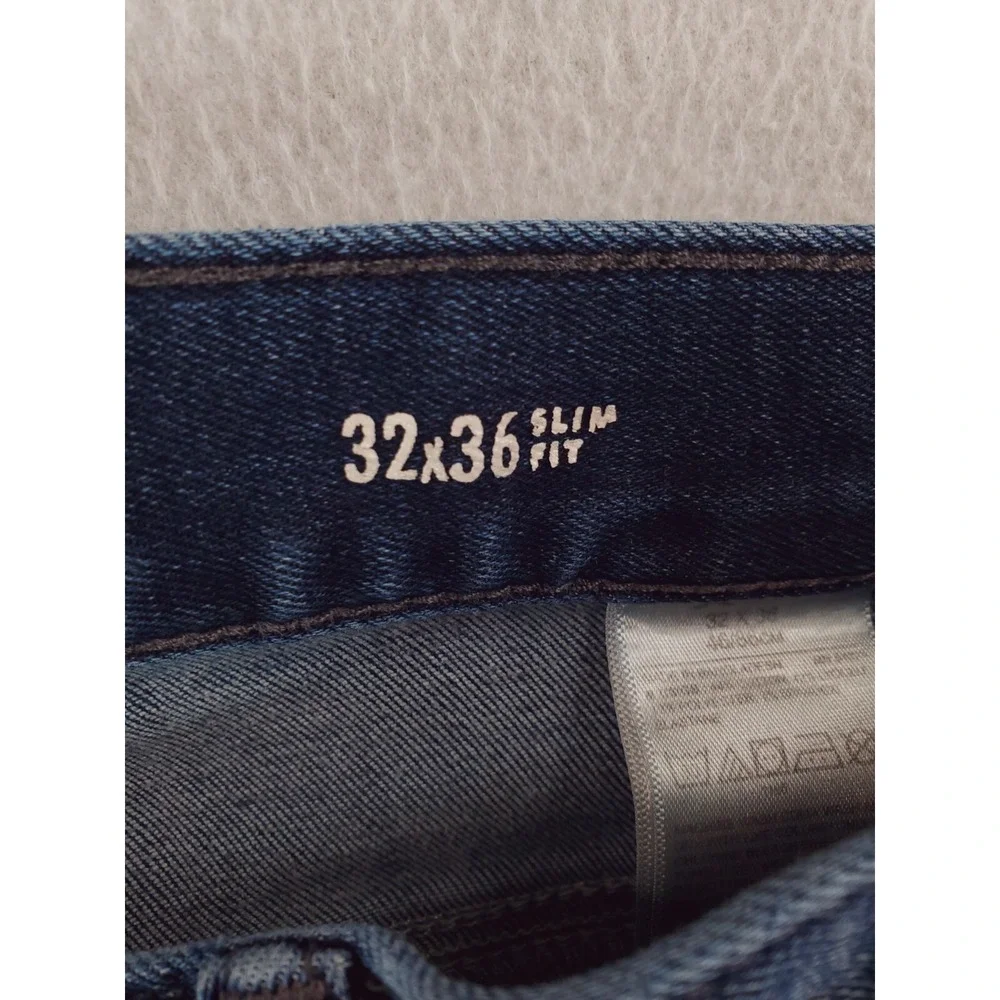 Banana Republic Jeans Mens 32x36 Blue Traveler Slim Tapered Stretch Denim Pants